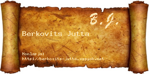 Berkovits Jutta névjegykártya